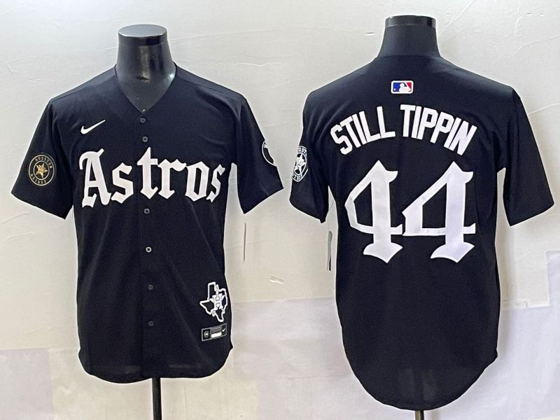 Men 2025 Houston Astros #44 Still Tippin Black Five generations Joint Name Nike MLB Jersey style 19->houston astros->MLB Jersey